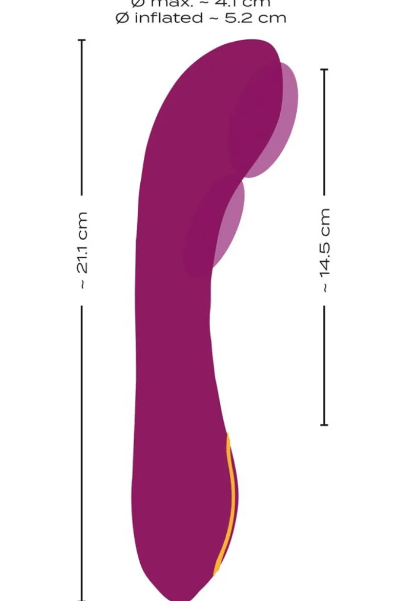 Aufpumpbarer G-Punkt Vibrator Ø 2,8-5,2 cm | 21,1 cm