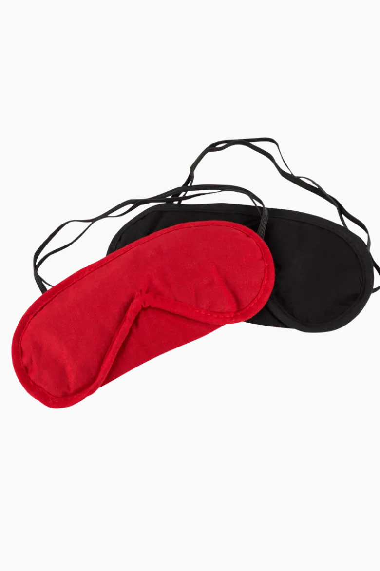 Augenmasken-Set schwarz + rot