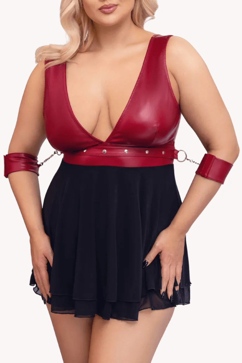 Babydoll aus Wetlook und Mesh Plus Size