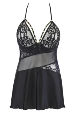 Babydoll schwarz mit String