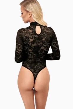 Body in schwarz aus Spitze