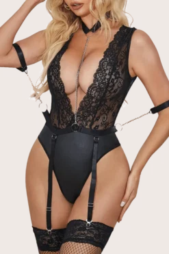 Body mit Armfesseln schwarz
