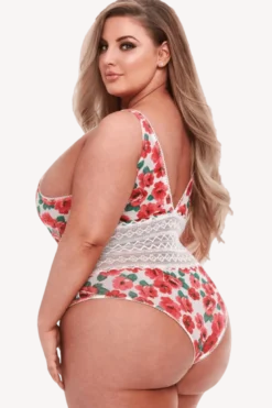 Body mit Blumenmuster Plus Size