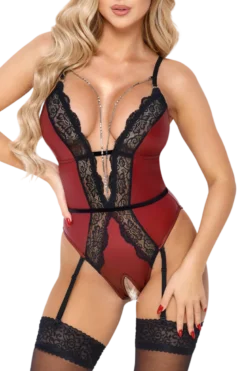 Body ouvert rot schwarz