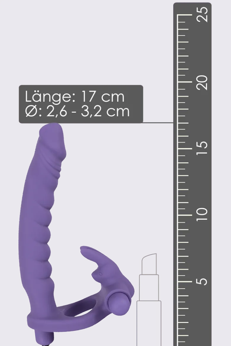Dildo mit Rabbit-Penisring und Mini-Vibrator