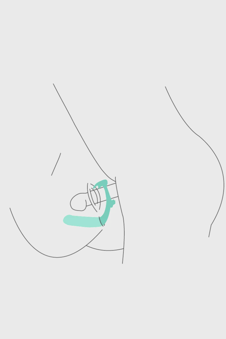 Dildo mit Rabbit-Penisring und Mini-Vibrator