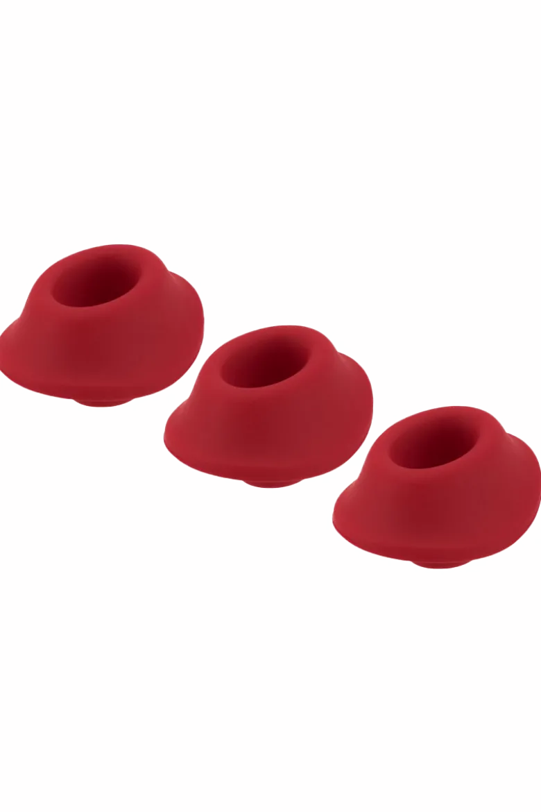 3er Pack Ersatzkappen - Womanizer® Premium 2 / Classic 2 / Starlet 3 - rot