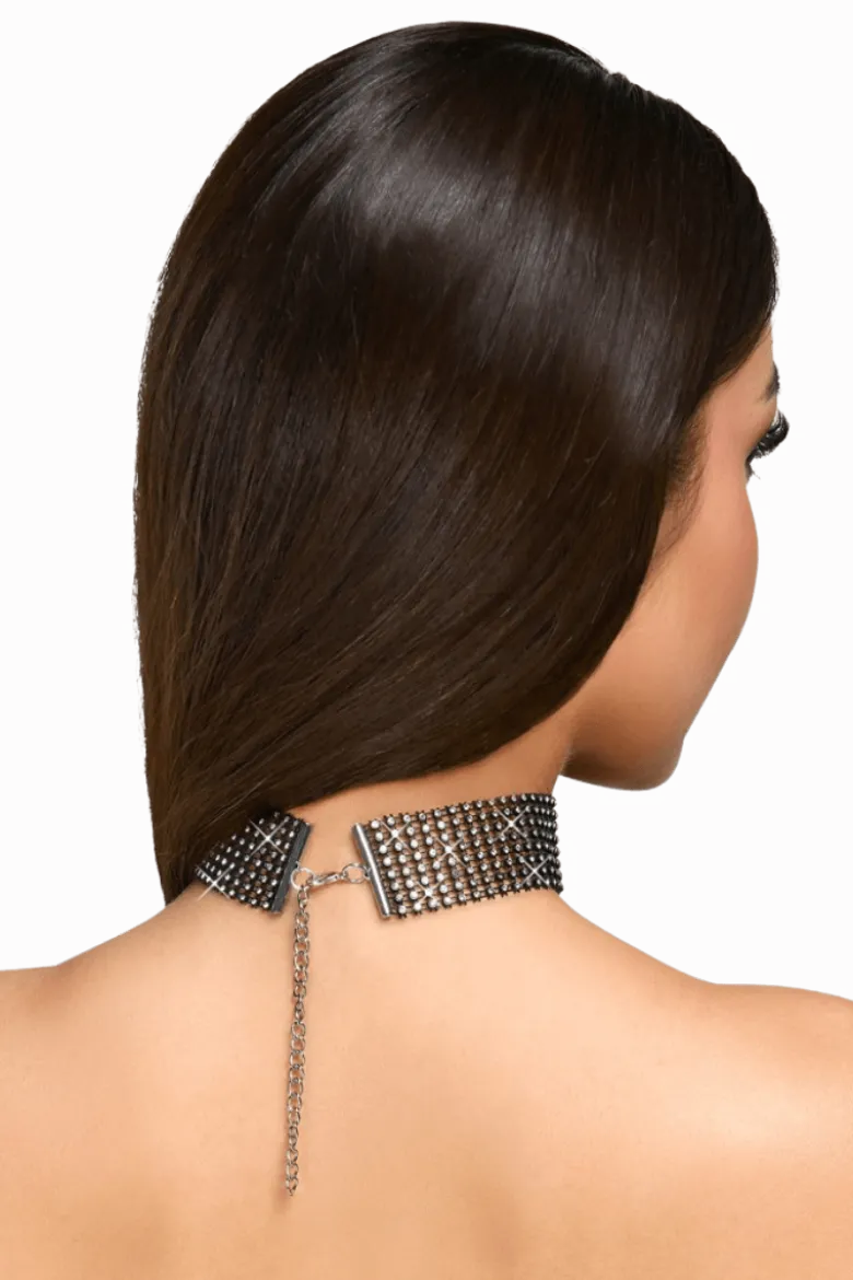 Halsband mit Strasssteinen