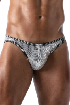 Herren Slip in silber