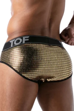 Herren Slip schwarz gold