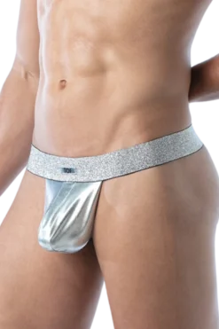 Herren Stringless Tanga silber