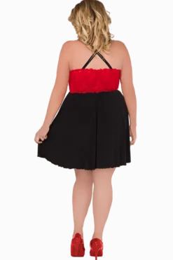Kleidchen schwarz rot Plus Size
