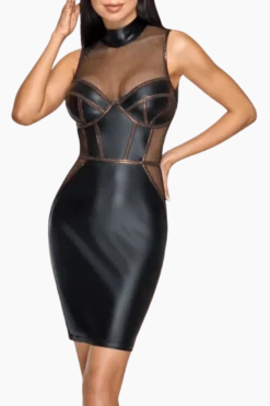 Kleid Mattlook-Netz