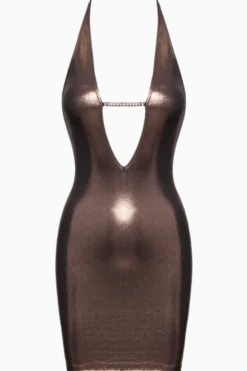kupferfarbenes Minikleid