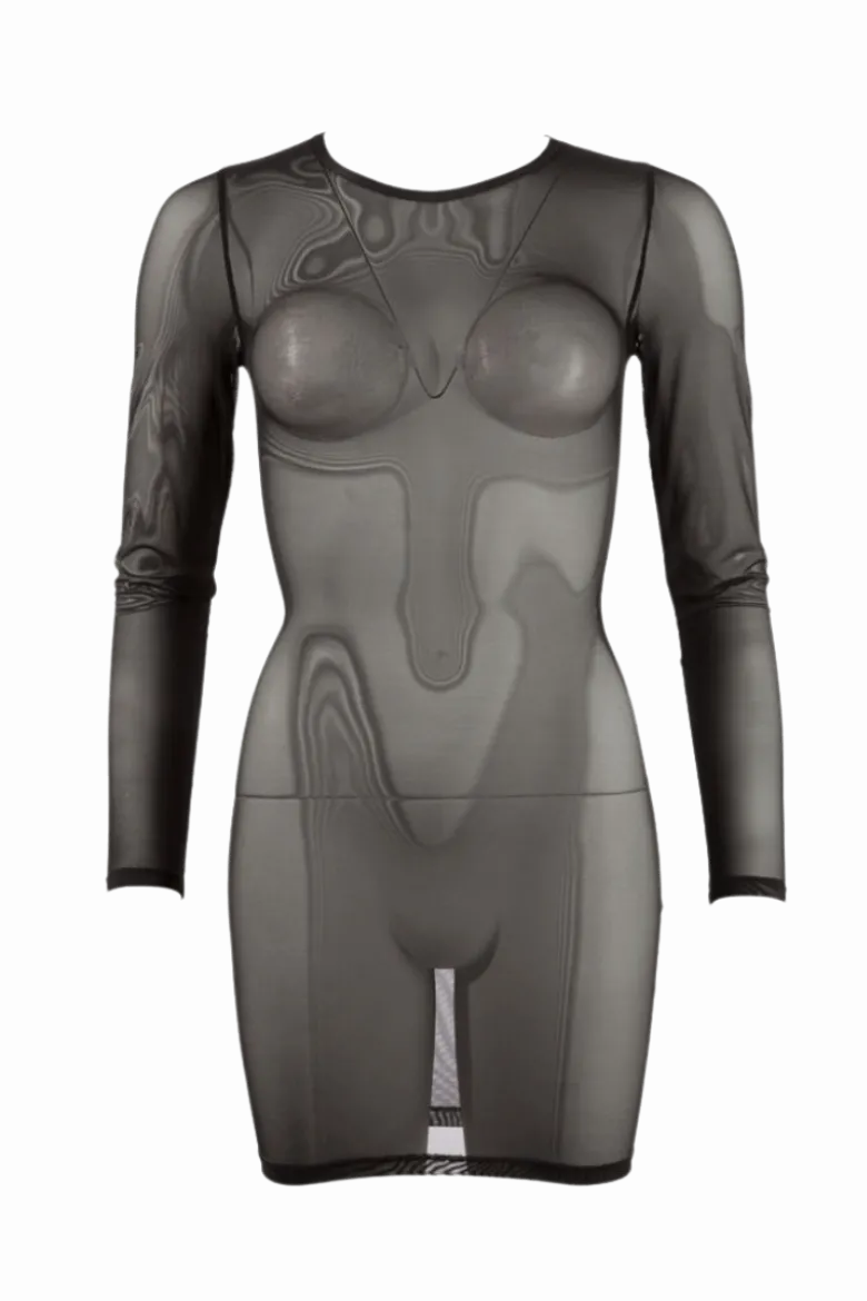 Langarm-Kleid schwarz