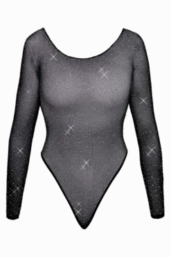 Langarm-Netzbody Glitzer