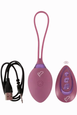 leise Vibro-Liebeskugel mit Fernbedienung in lila - 41g