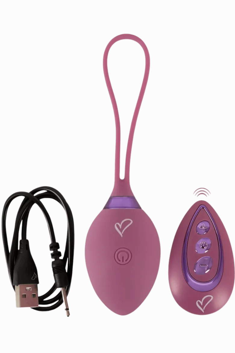 leise Vibro-Liebeskugel mit Fernbedienung in lila - 41g