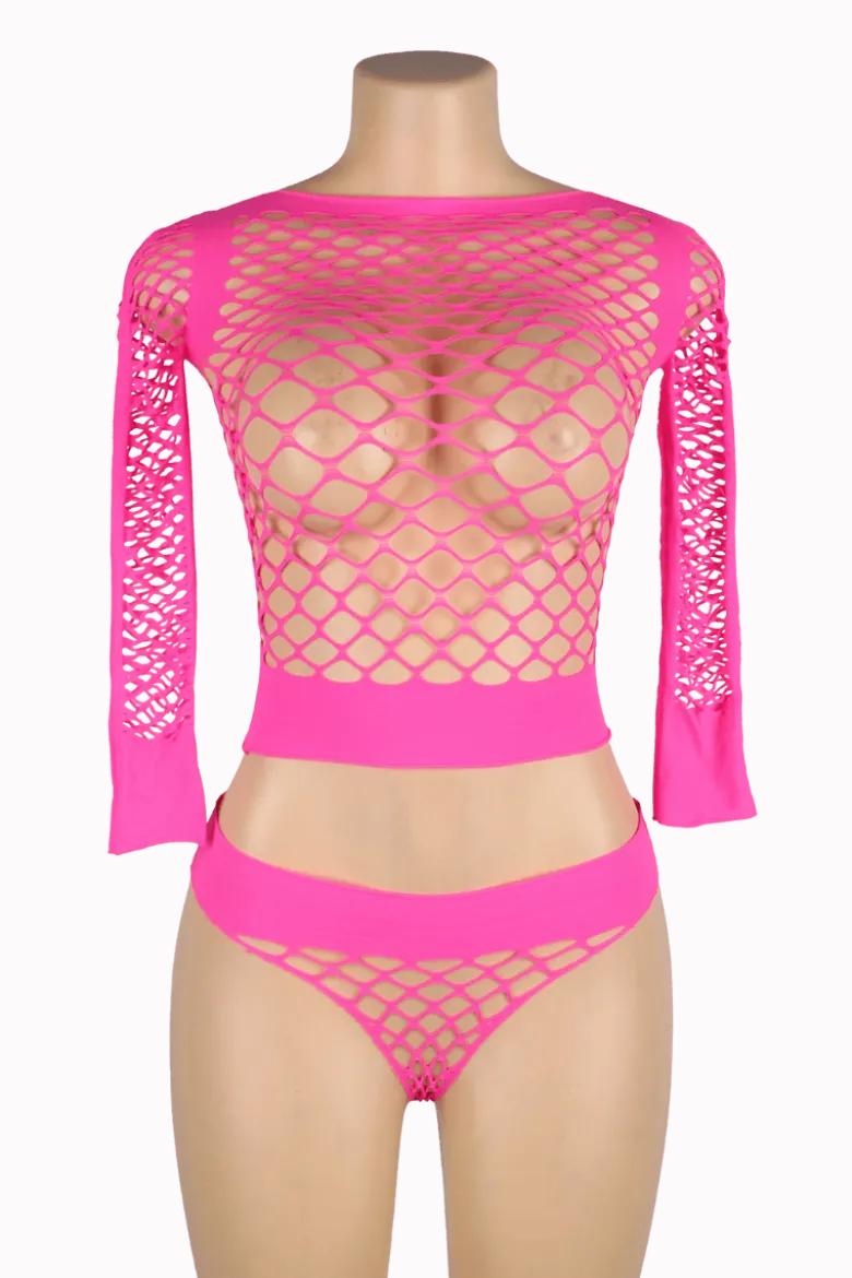 Liebeslust Netz-Set neonpink