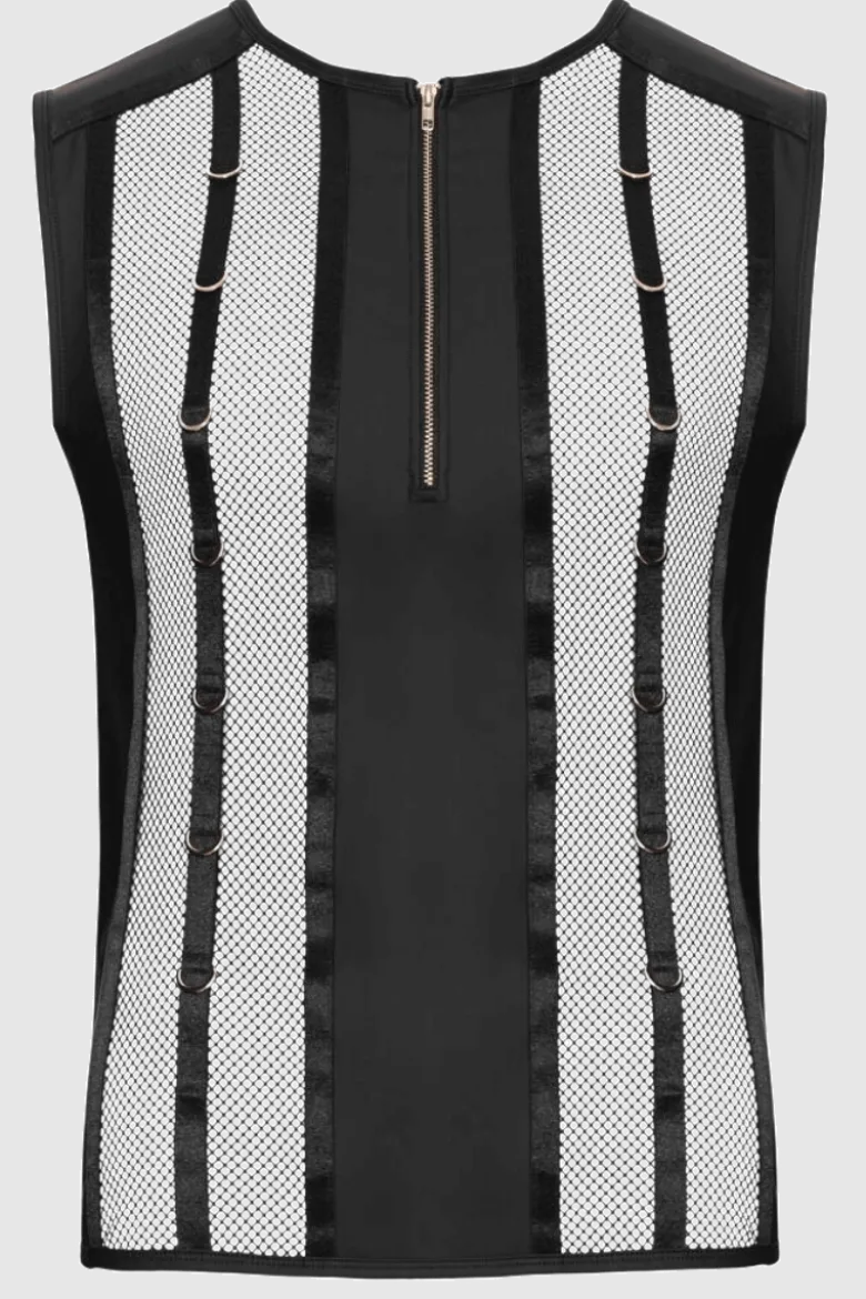 Mattlook Netzshirt mit Ringen