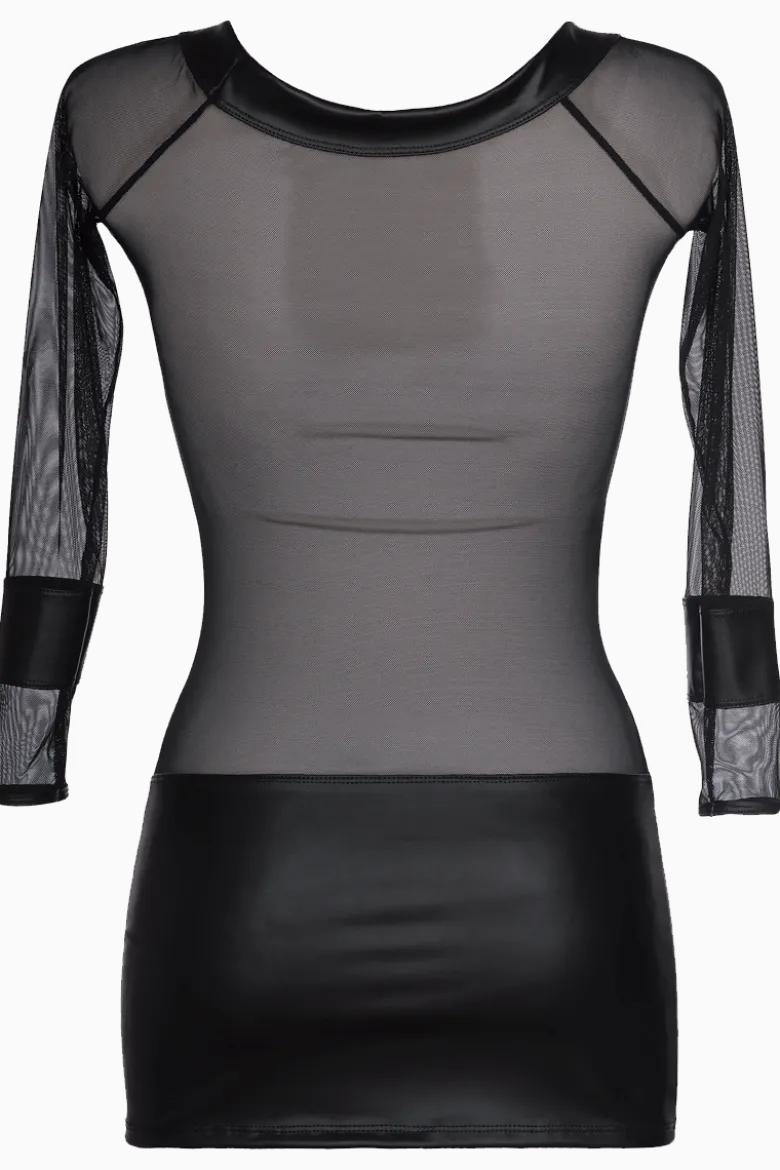 Minikleid aus Wetlook und Tüll