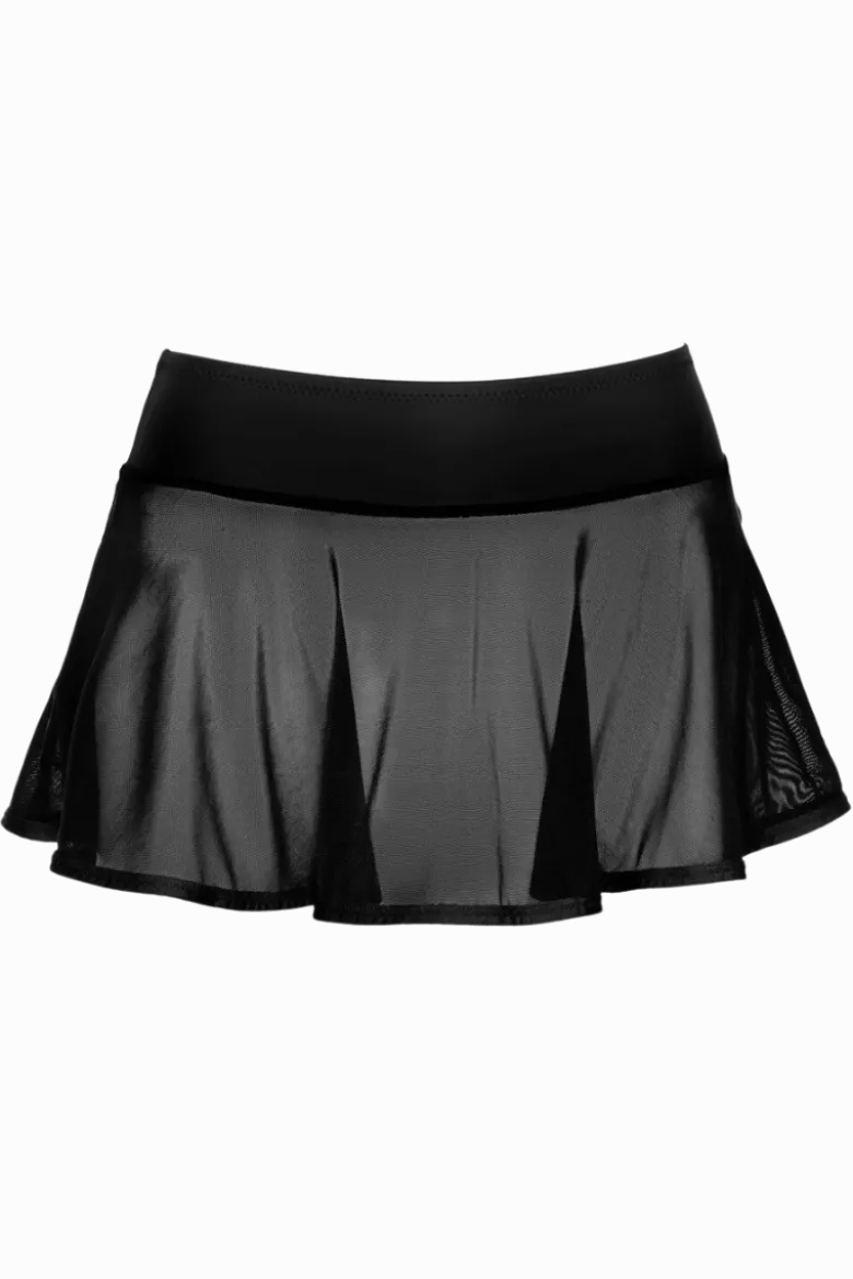 Minirock transparent schwarz