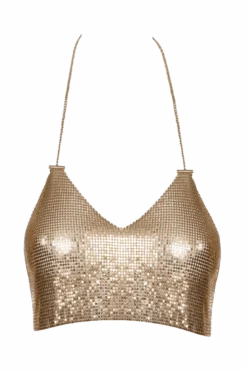 Neckholder Top gold