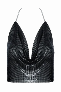 Neckholder Top schwarz