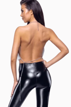 Neckholder Top silber