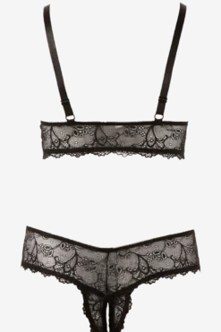 Ouvert Dessous Set schwarz Plus Size