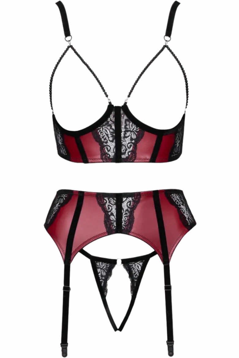 Ouvert Lingerie Set 3tlg.