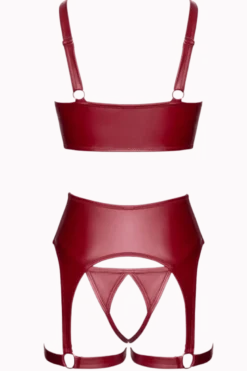 Ouvert Mattlook-Set in Bordeauxrot