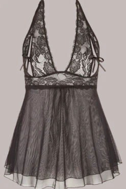 Schwarzes Babydoll Plus Size