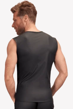 Shirt Wetlook mit Netz-Einsätzen