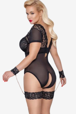 Spitzenbody mit Fesseln Plus Size