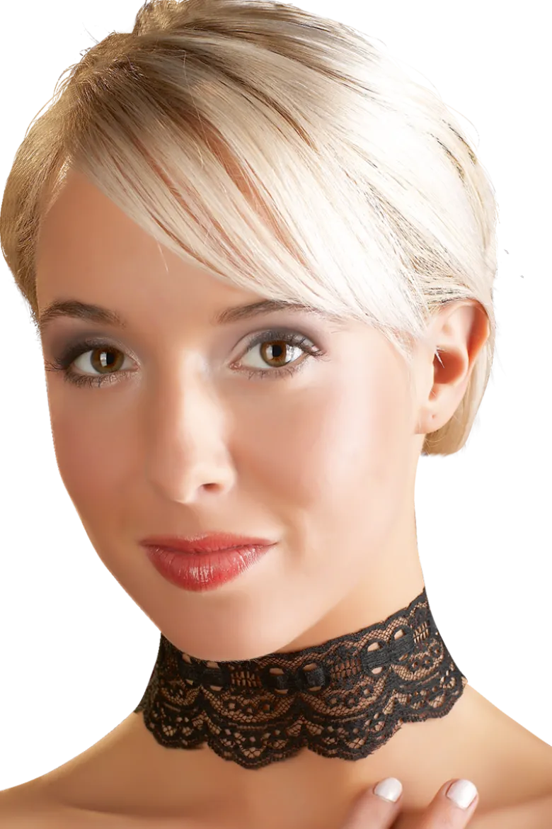 Spitzenhalsband mit Kettenverschluss