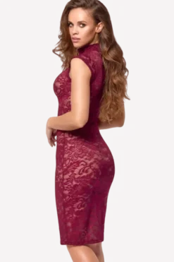 Spitzenkleid Bordeauxrot