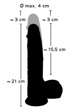 Stoßvibrator mit Saugfuß - Ø 4cm | 21cm