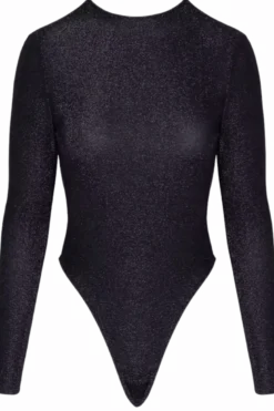 Stringbody schwarz Glitzer
