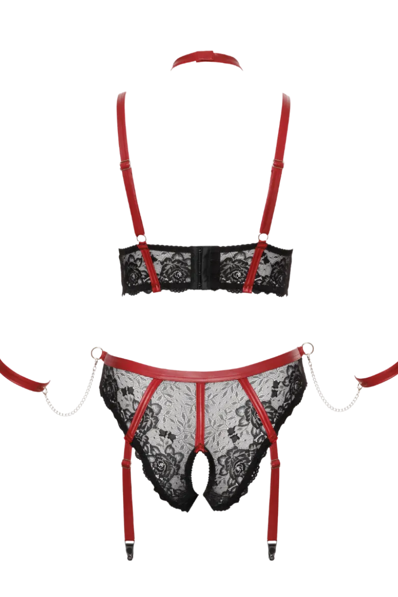 3tlg. Bondage-Set Plus Size