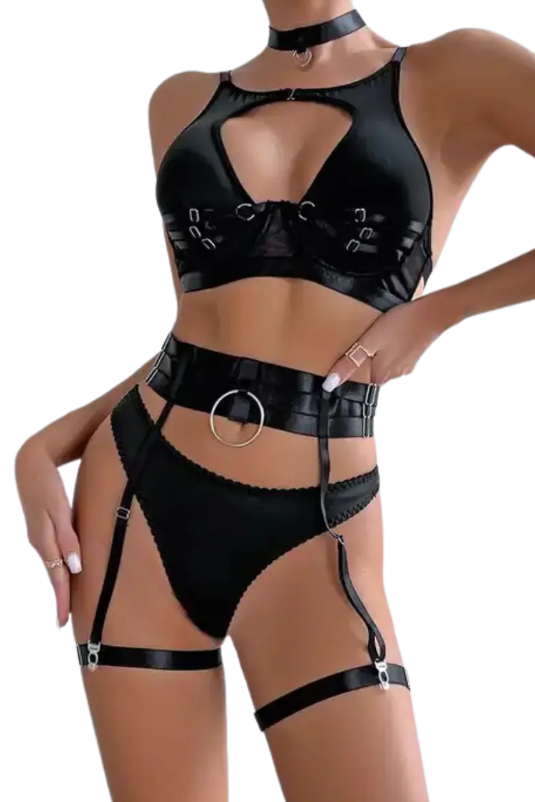 5tlg. Dessous Set black
