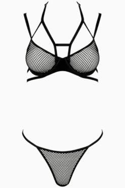 2tlg. Dessous-Set in Netzoptik