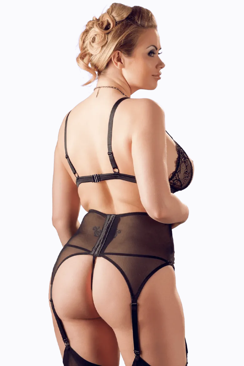3tlg. Dessous Set Ouvert Plus Size