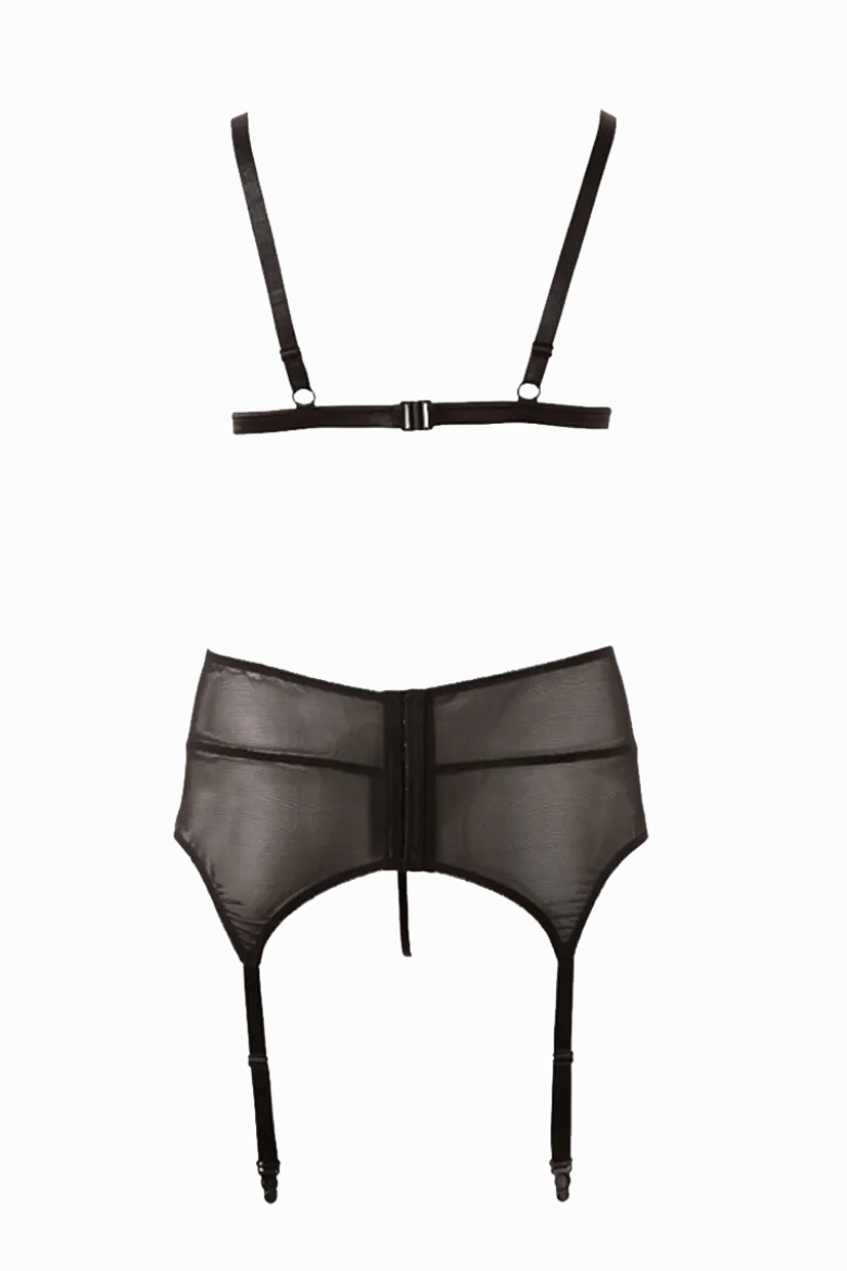 3tlg. Dessous Set Ouvert Plus Size