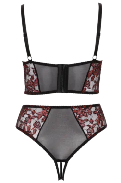 2tlg. Dessous Set Plus Size rot schwarz