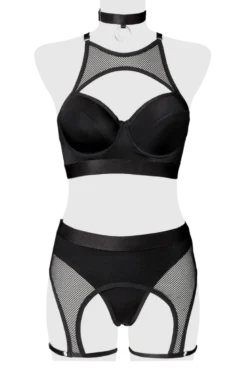 5tlg. Dessous Set schwarz