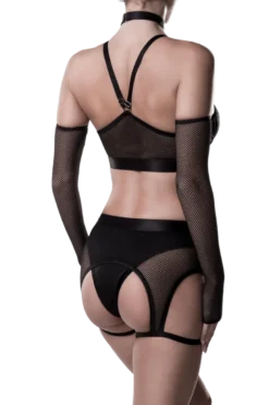 5tlg. Dessous Set schwarz