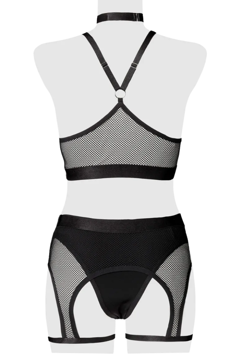 5tlg. Dessous Set schwarz