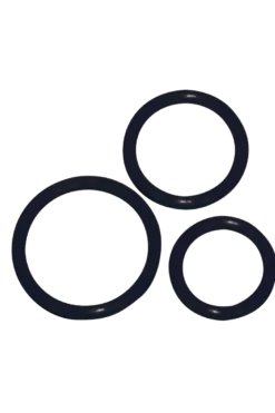 3tlg. Penisring-Set aus Silikon - Ø 3,2/4,2/5cm