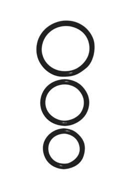 3tlg. Penisring-Set aus Silikon - Ø 3,2/4,2/5cm